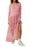 Free People See It Through Dress In Pink Rose Combo