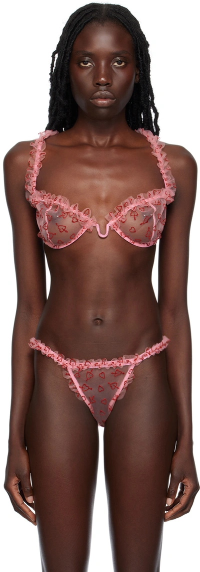 Le Petit Trou Pink Coeur Bra