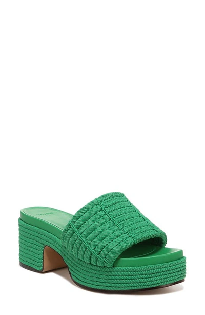 Vince Margo Cord Mule Slide Sandals In Emerald