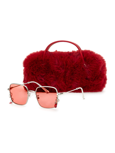 Monnalisa Sunglasses With Charms In Burgundy