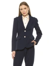 Alexia Admor Jessica Peak Lapel Blazer In Navy