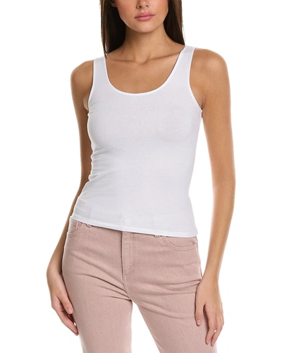 Theory White Scoop Neck Tank Top