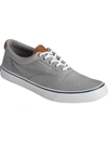Sperry Striper Ii Cvo Sw Mens Canvas Lace Up Casual Sneakers In Grey