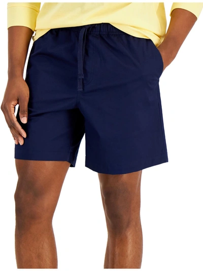 Club Room Mens Flat-front Relaxed Casual Shorts In Blue
