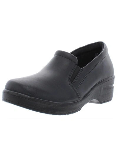 Easy Works By Easy Street Leeza Womens Slip Resistant Clogs In Black