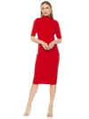 Alexia Admor Rita Retro Turtleneck Dress In Red