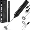 Zulay Kitchen Froth And Go Portable Milk Frother In Black