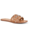 MARC FISHER LTD PACCA WOMENS LEATHER STUDDED SLIDE SANDALS