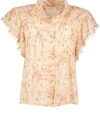 Bishop + Young Good Vibrations Gabrielle Flutter Sleeve Top In Romance Print In Multi