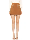 Alexia Admor Mila Pocket Miniskirt In Brown