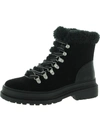 Splendid Mikayla Faux Shearling Trim Lace-up Boot In Black
