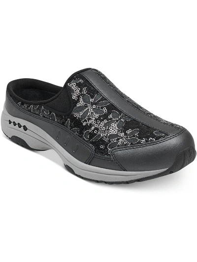 Easy Spirit Se Travel Flower Womens Lifestyle Slip On Athletic And Training Shoes In Black
