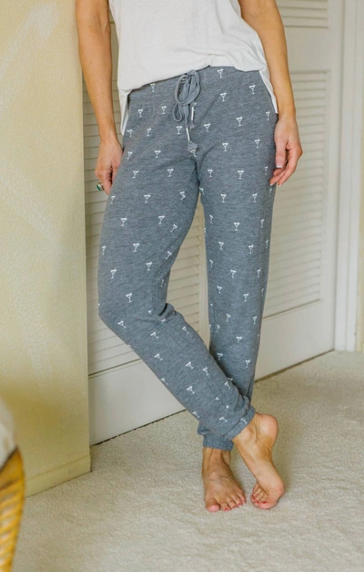 Pj Salvage Peachy Party Pant In Smoke In Grey