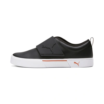 Puma El Rey Ii Slip-on Perf L Shoes In Black-chili Powder
