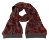 Gf Ferre' Gf Ferre  Knitted Wrap Warmer Womens Shawl Scarf In Red