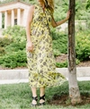 Kensie Sunset Midi Dress In Canary In Yellow