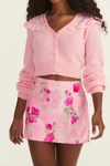 LOVESHACKFANCY Charma Skirt In Pink Ivy