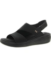 Ryka Nicolette Womens Slingback Ankle Strap Wedge Sandals In Black