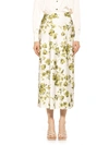 Alexia Admor Hunter Satin Midi Skirt In Sage Floral