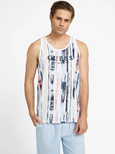 Guess Factory Arnold Striped Tank In White