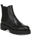 Sam Edelman Justina Womens Mixed Media Ankle Chelsea Boots In Black