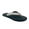 Bottega Veneta Men's White/black Leather Thong Sandal 40/us 7 In Multi