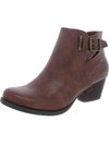 Baretraps Reggie Womens Faux Leather Almond Toe Ankle Boots In Multi