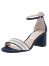 Nina Elenora Womens Embellished Ankle Strap Evening Heels In Multi