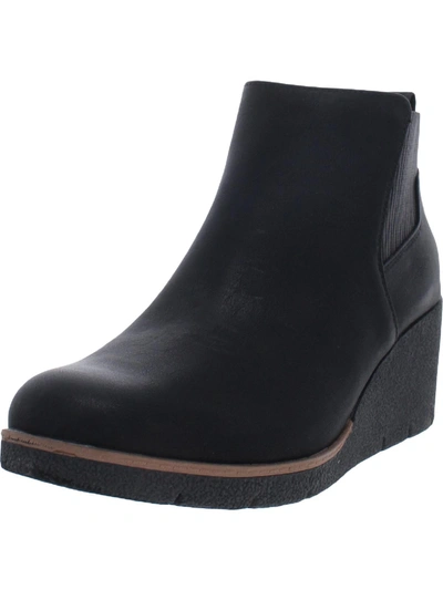 Dr. Scholl's Shoes Lean In Womens Cushioned Insole Booties In Black