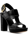 MICHAEL MICHAEL KORS BECKER T STRAP WOMENS LEATHER PEEP-TOE T-STRAP HEELS