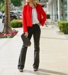 Ecru Varick Slim Bootcut Trouser In Black