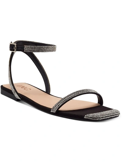 Inc Persida Womens Embellished Square Toe Flat Sandals In Black