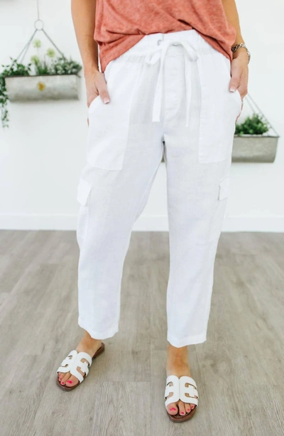 SANCTUARY DISCOVERER PULL-ON CARGO PANT IN WHITE