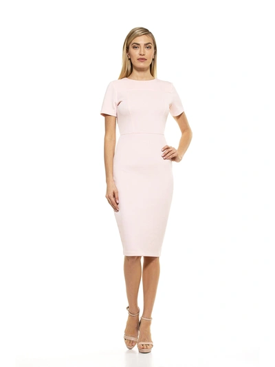 Alexia Admor Scuba Midi Dress In Pink