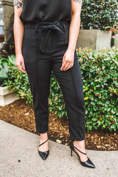 Black Tape Tegan Paperbag Trousers In Black