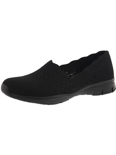 Skechers Wide Eager - Stat Slip-on Wide Width Casual Sneakers From Finish Line In Black