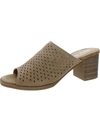 DIRTY LAUNDRY TAKE ALL WOMENS SUEDE PERFORATED MULES