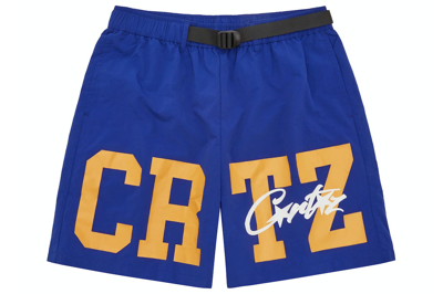 Pre-owned Corteiz Crtz Nylon Shorts Blue