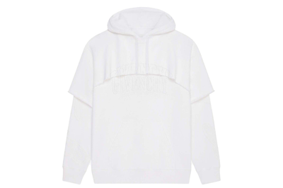 Pre-owned Givenchy Double Layered Hoodie In Felpa White