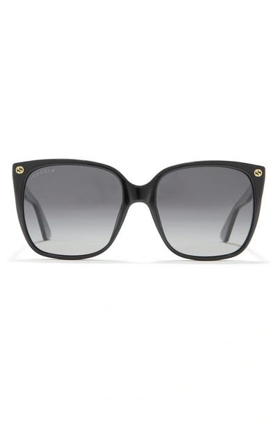 Gucci Grey Butterfly Ladies Sunglasses Gg1267sa 001 60 In Black