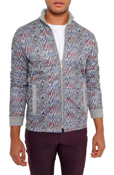 Pino By Pinoporte Handfill Bomber Jacket In Grey Multi