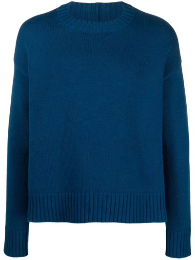Jil Sander Long-sleeve Knitted Jumper In Blue