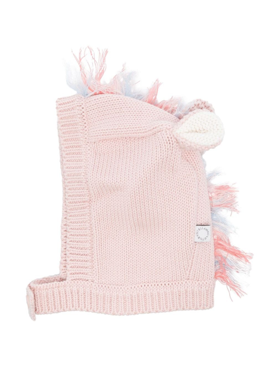 Stella Mccartney Babies' Fringe-detail Organic-cotton Beanie In Pink