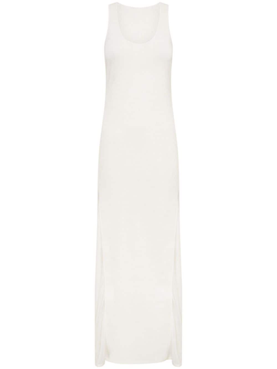 Dion Lee Gradient Sheer Maxi Dress In White