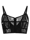 Dolce & Gabbana Lace Lingerie Bustier With Straps In Black