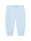 Dolce & Gabbana Flocked-logo Drawstring Track Trousers In Blue