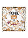 MOSCHINO SCARF WITH TOY BEAR PRINT
