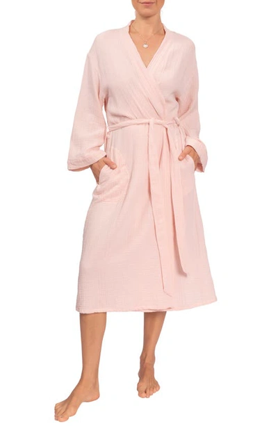 Everyday Ritual Nora Cotton Gauze Robe In Blush