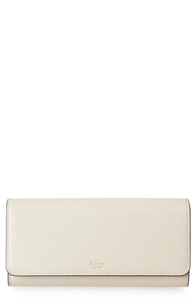 Mulberry Continental Classic Grain Wallet In White