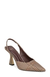 Sarto By Franco Sarto Arina Half D'orsay Slingback Pump In Brown